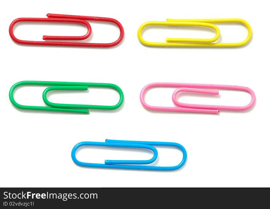 Paper-clip isolated on white background. Paper-clip isolated on white background