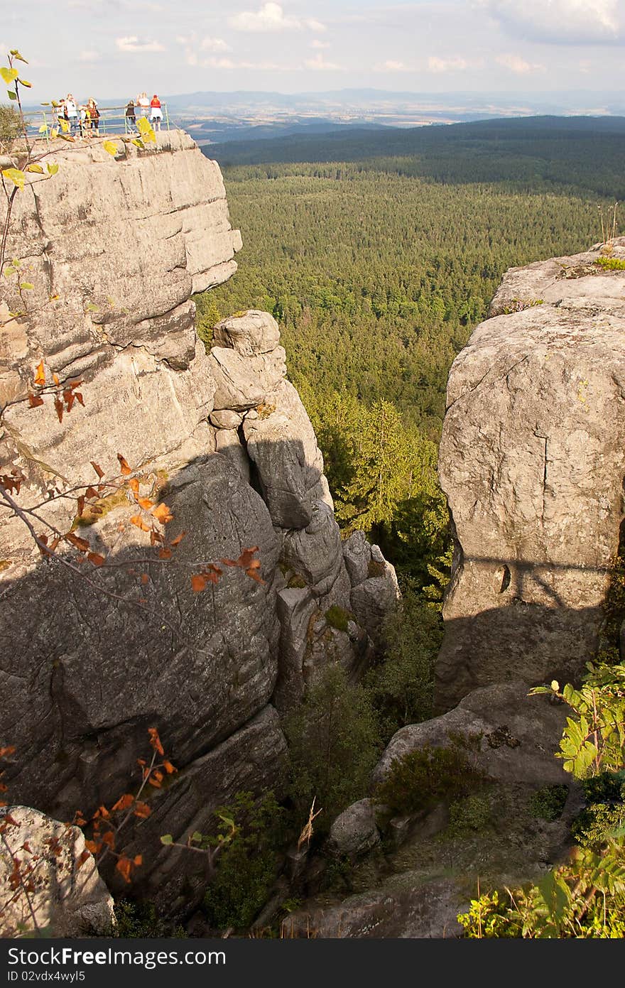 Stolowe mountains in east Poland. Stolowe mountains in east Poland