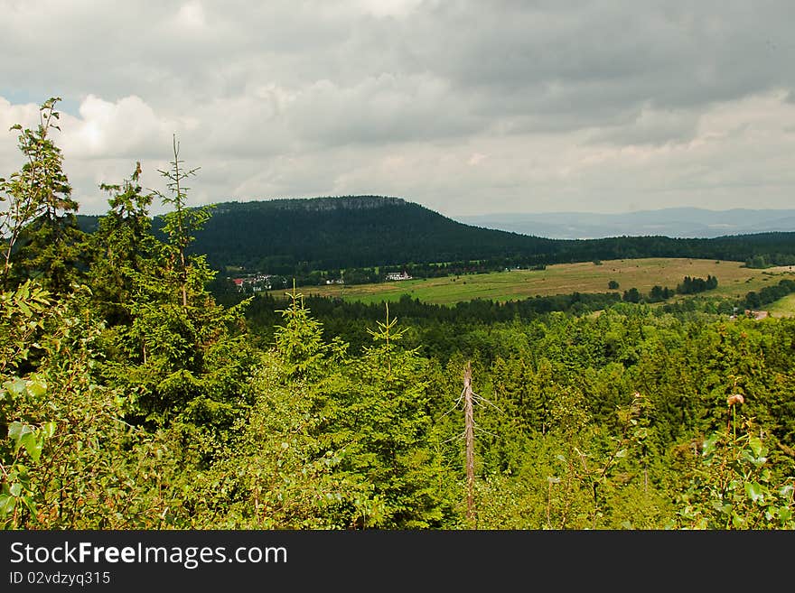 Stolowe mountains in east Poland. Stolowe mountains in east Poland