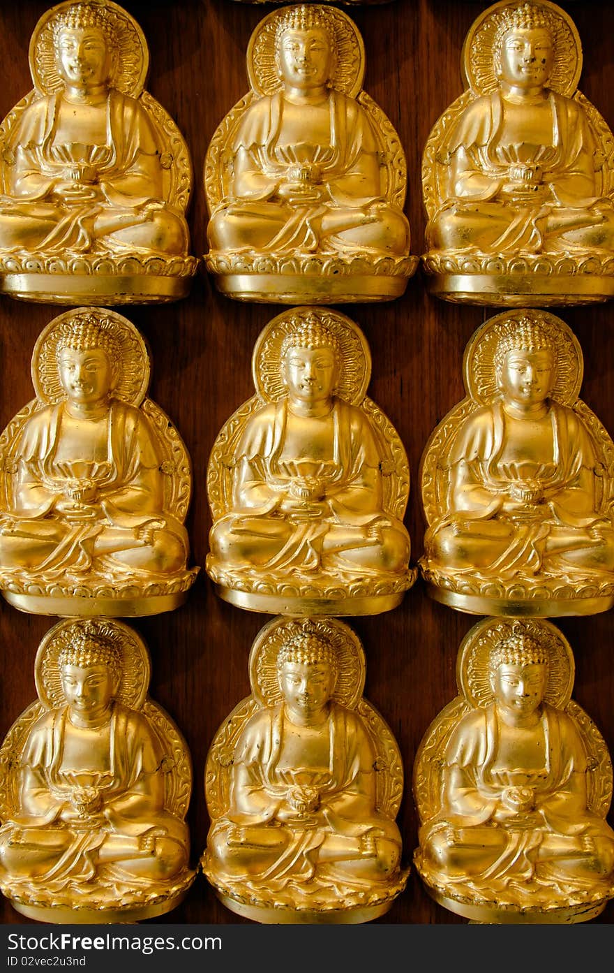 Nine Golden Buddha