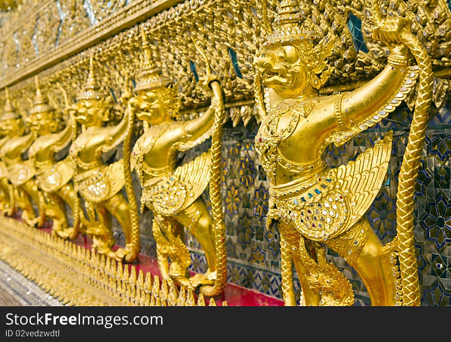 Statue of Garuda in Wat Phra Kaeo, Bangkok, Thailand. Statue of Garuda in Wat Phra Kaeo, Bangkok, Thailand.