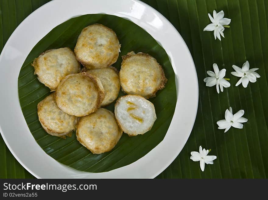 Thai dessert name isKanom Krok