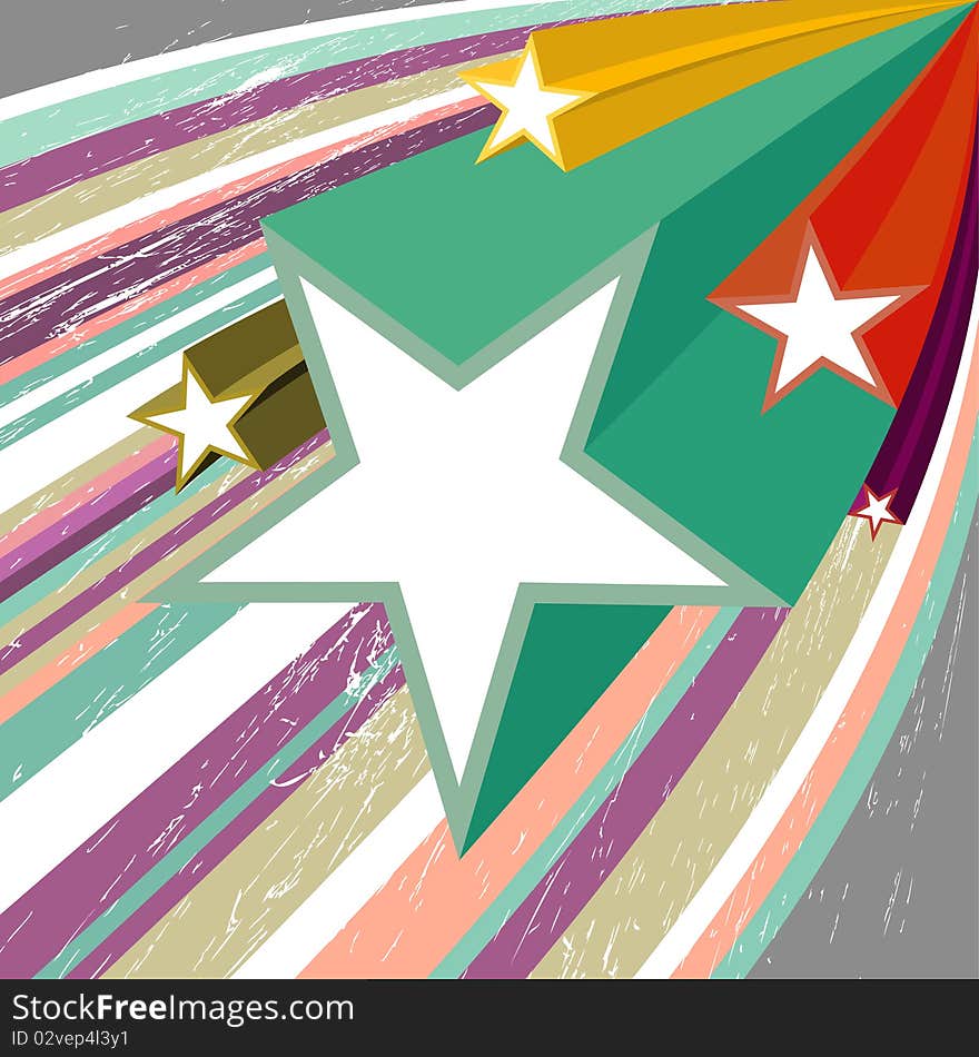 Abstract style star background illustration vector