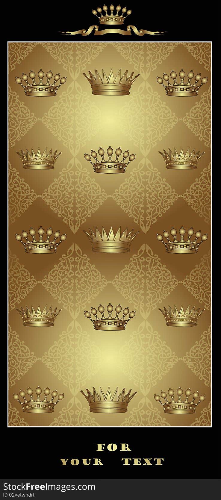 Gold royal post card