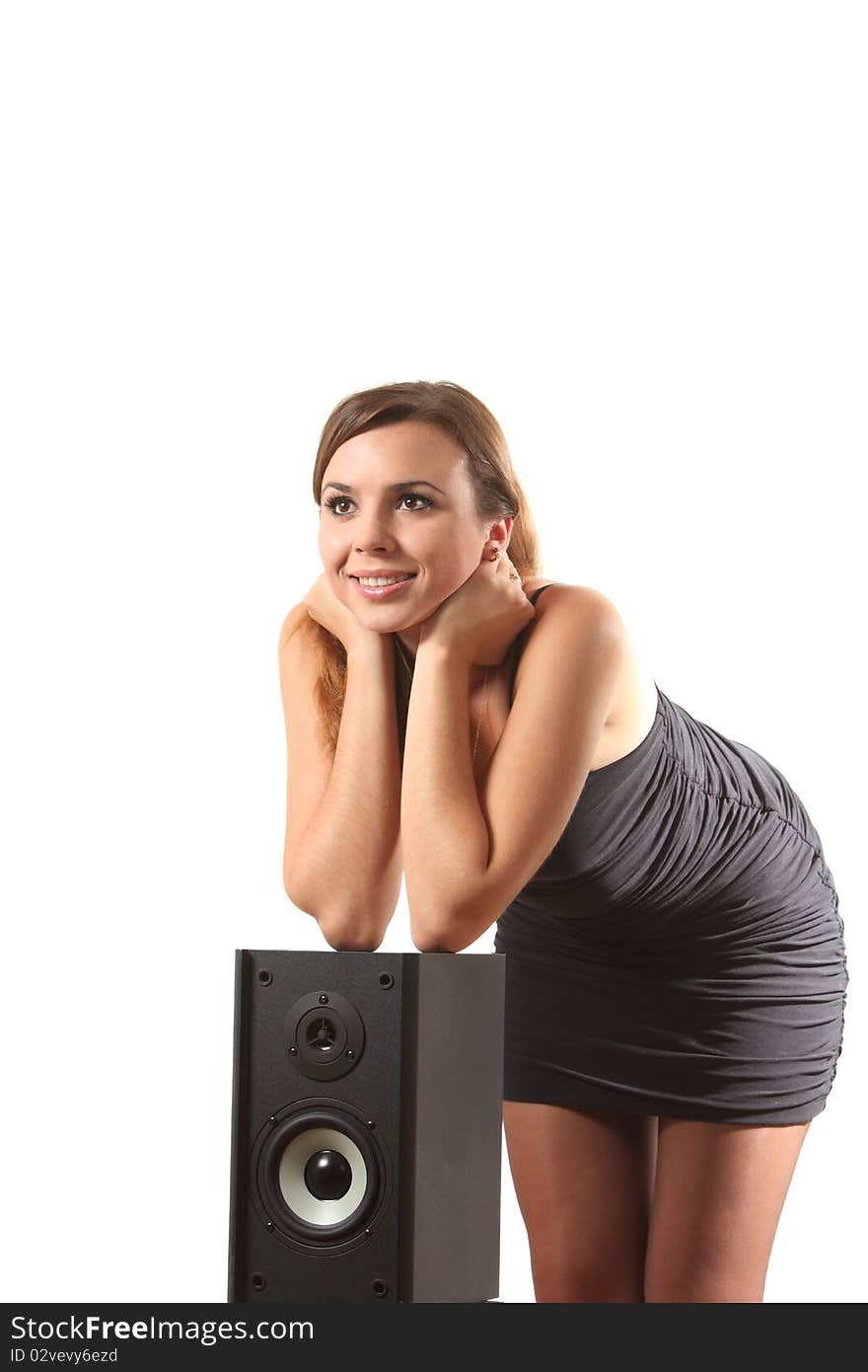 A girl and a speaker