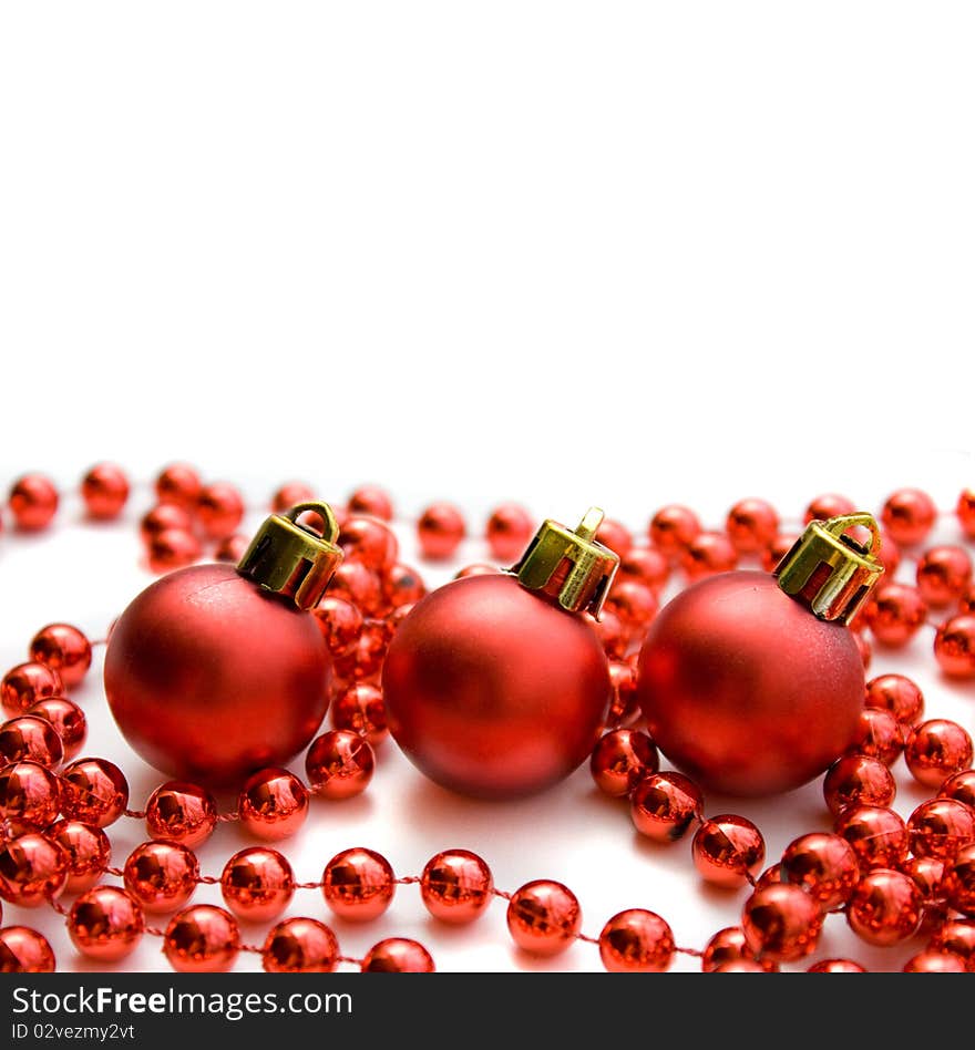 Christmas, decorations on white background