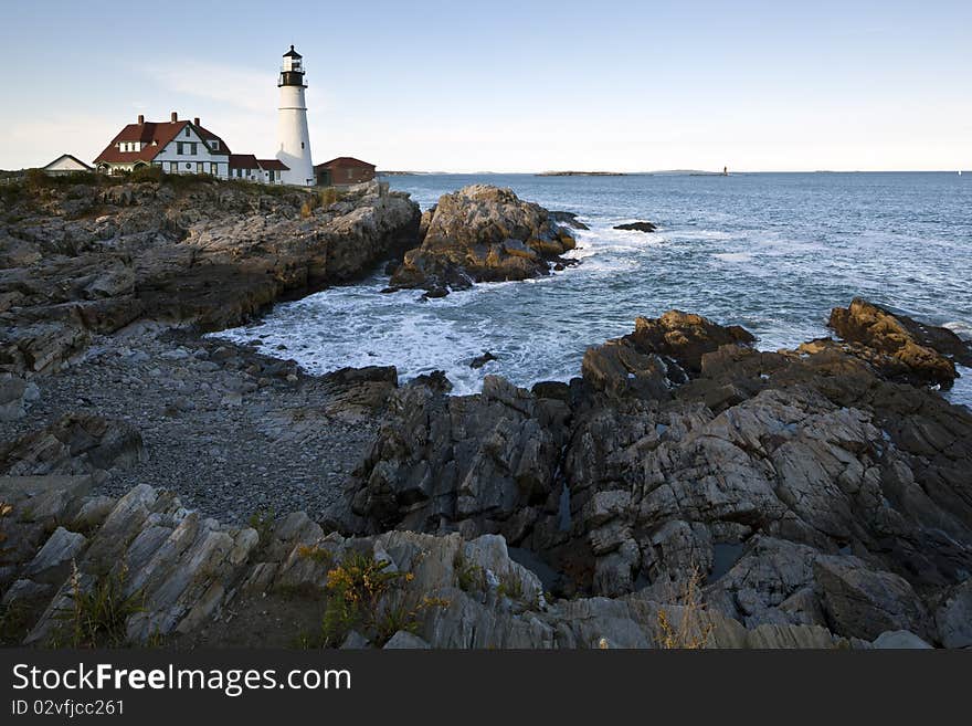 Lighthouse in Portland Maine in Fort Willams park. Lighthouse in Portland Maine in Fort Willams park