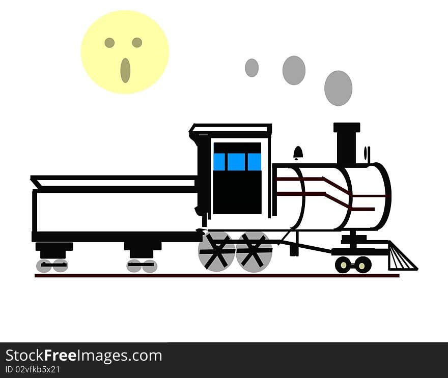 Old-fashioned, vintage looking train vector. Old-fashioned, vintage looking train vector.