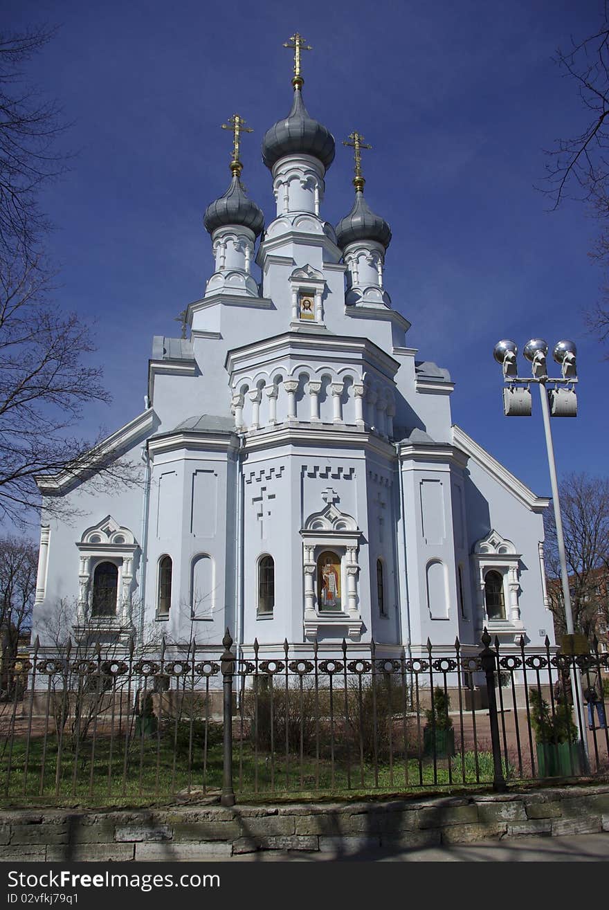 Orthodox cathedral in Kronshtadt, Saint-Petersburg, Russia