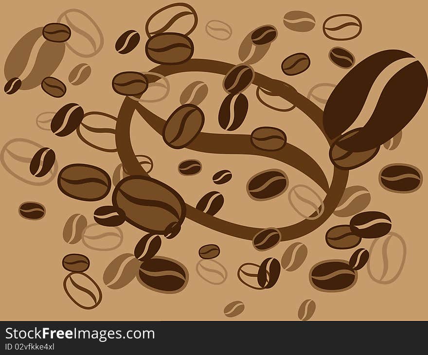 Picture of coffee bean background. Picture of coffee bean background