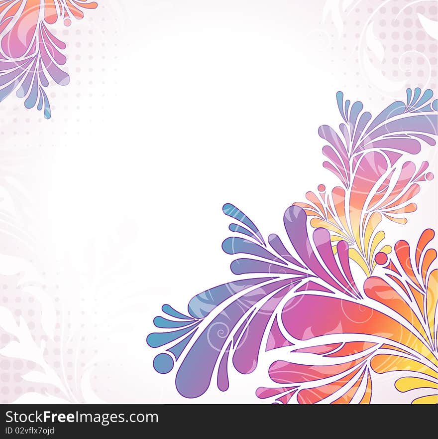 Colorful floral background for your design