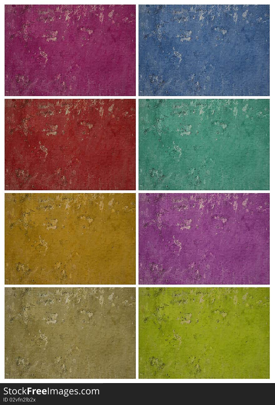 Colorful Holey Grunge Wall Set