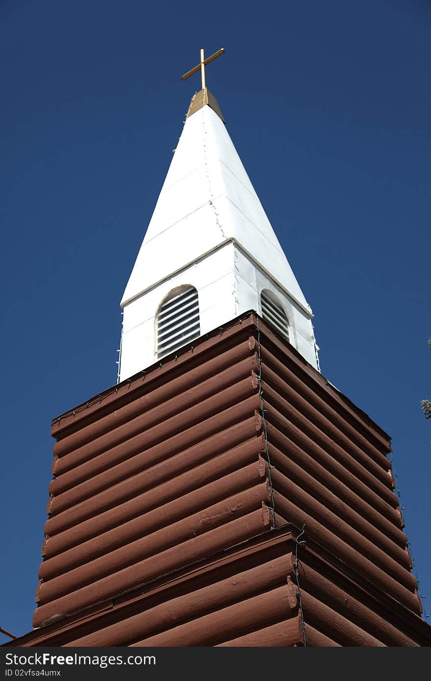 Old rustic Catholic church photographed in the old gold mining town of Julian, CA, USA. Old rustic Catholic church photographed in the old gold mining town of Julian, CA, USA