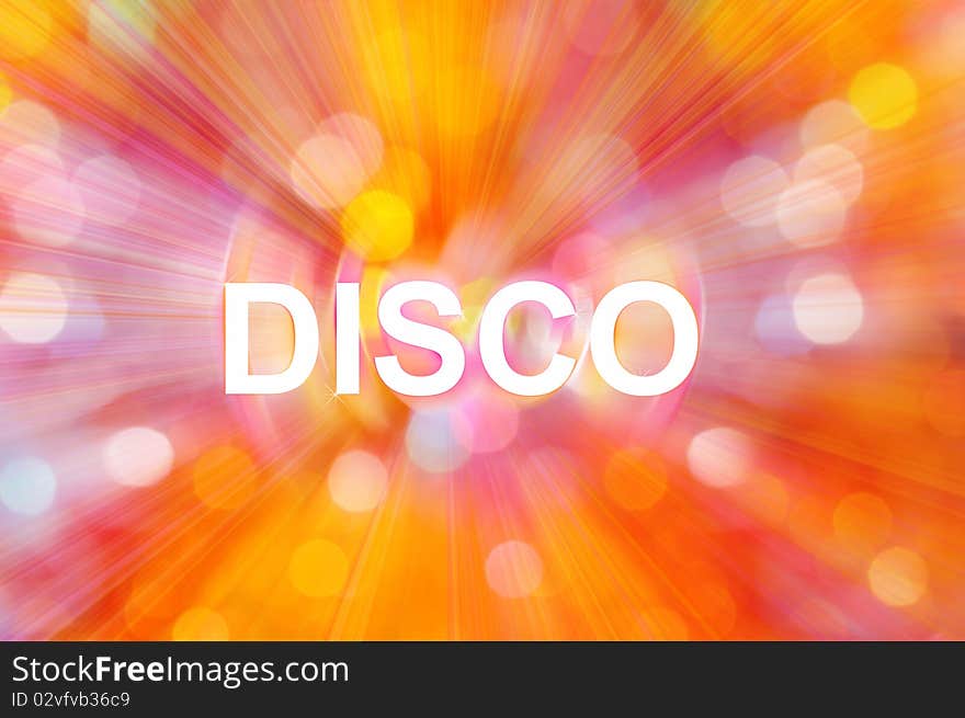 Abstract Background With Inscription Disco