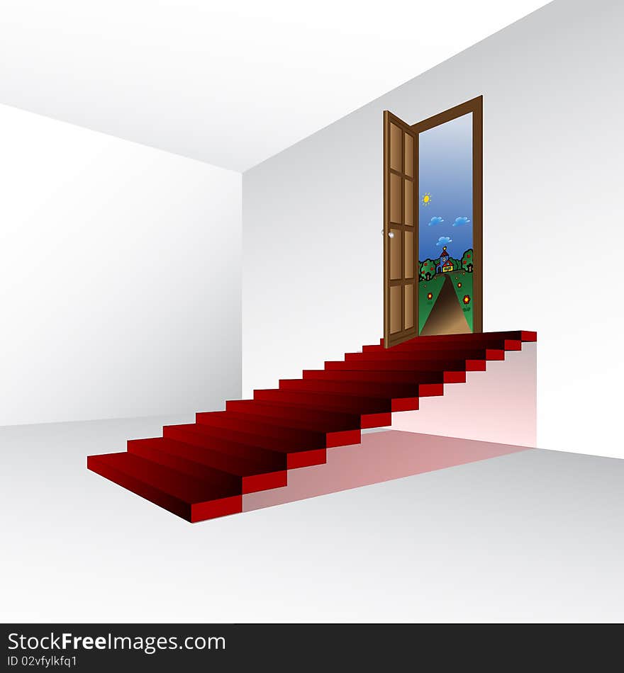 Dream stairs, vector