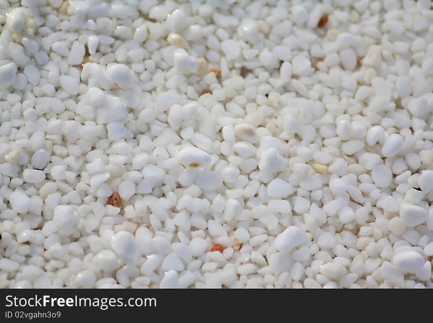 White stones from the beach