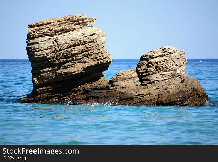 Rock in the sea