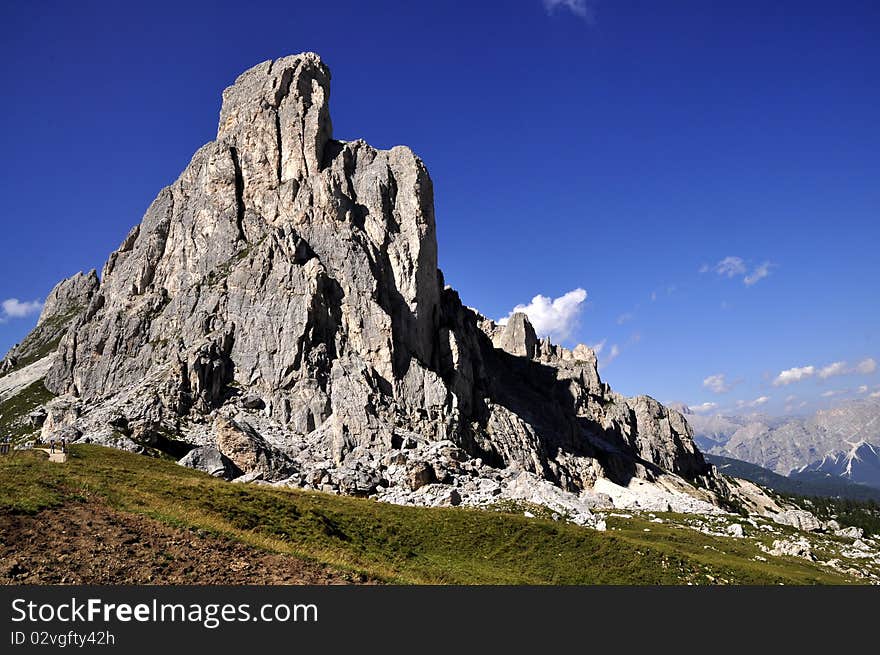 Landscape Dolomites of northern Italy - Passo di Giau