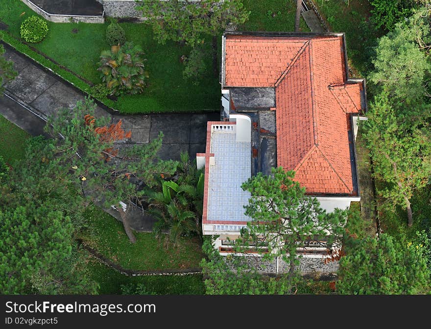 Chalet house rooftop with  beautiful garden