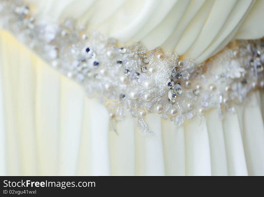 Image of front of bride in wedding dress