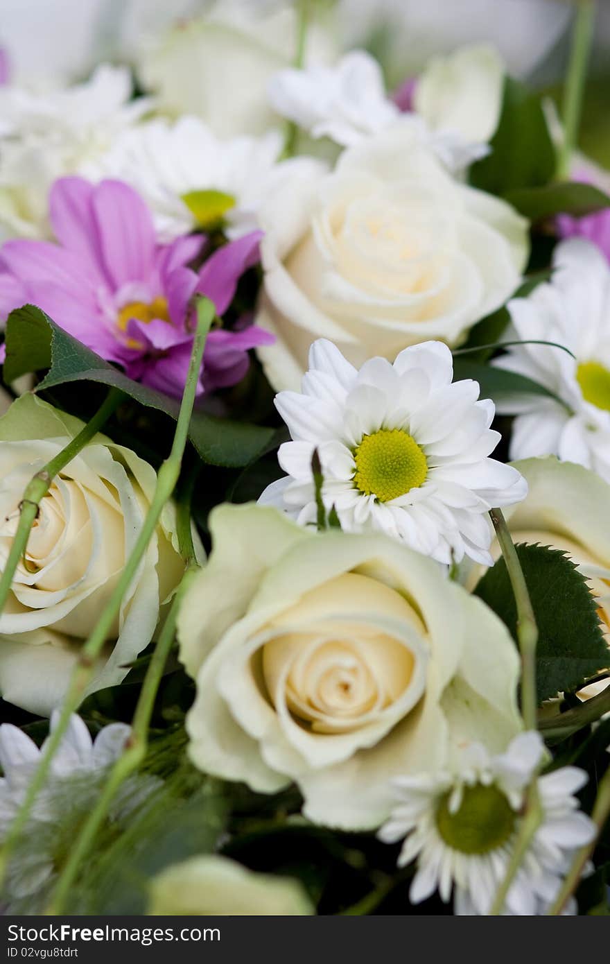 Bouquet of beautiful wedding flowers