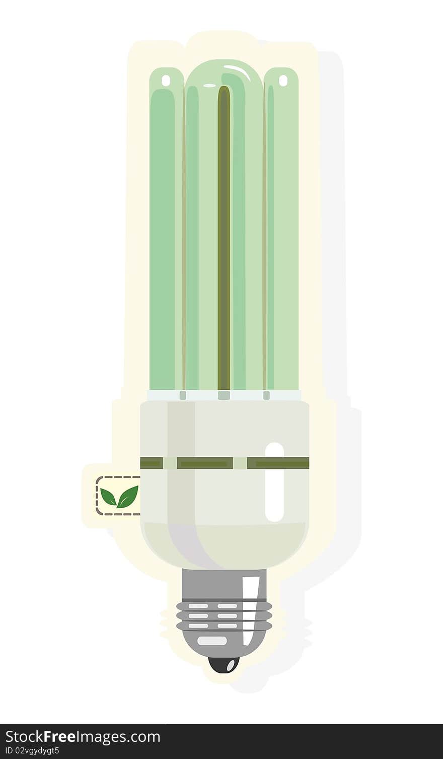 Ecological Lightbulb Icon In Vector Format (concep