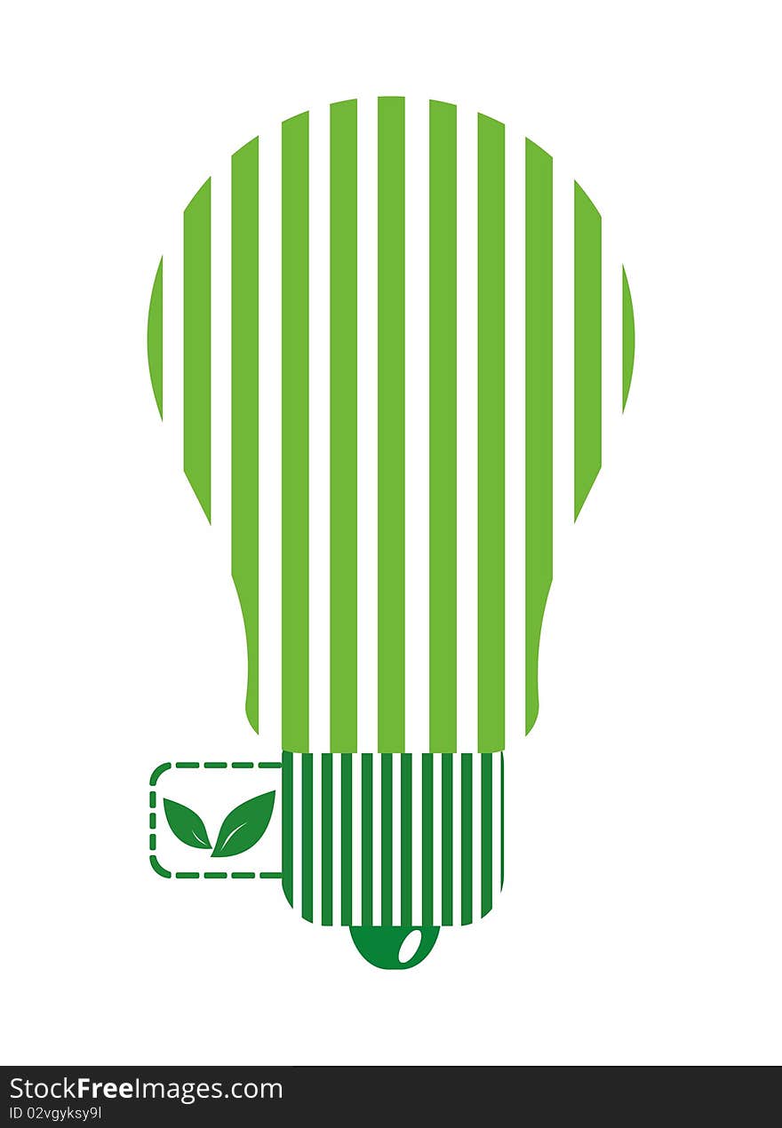 Ecological  bulb icon in vector format (concept en