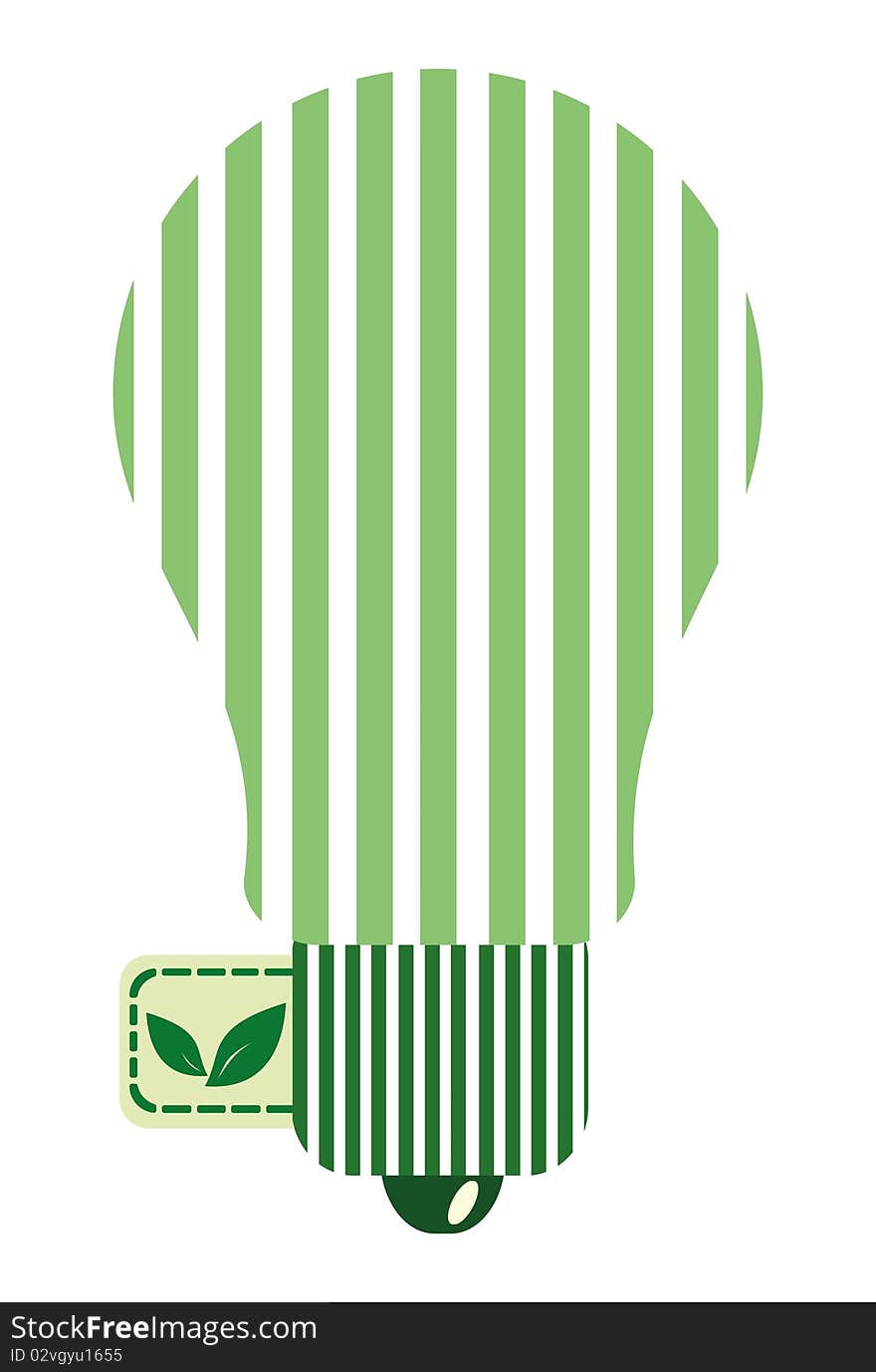 Ecological  bulb icon in vector format (concept en