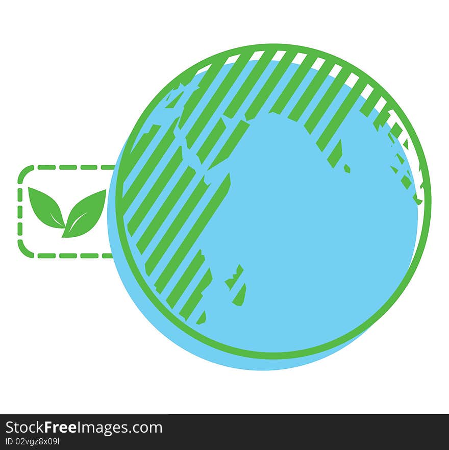 The images of  green planet . A vector illustration. The images of  green planet . A vector illustration