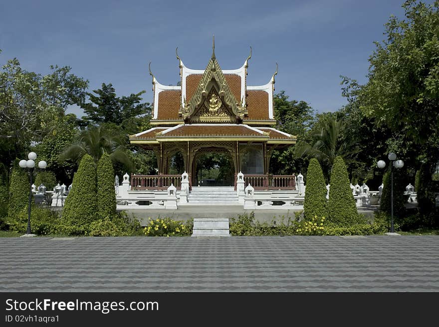 Thai art wayside shelter.