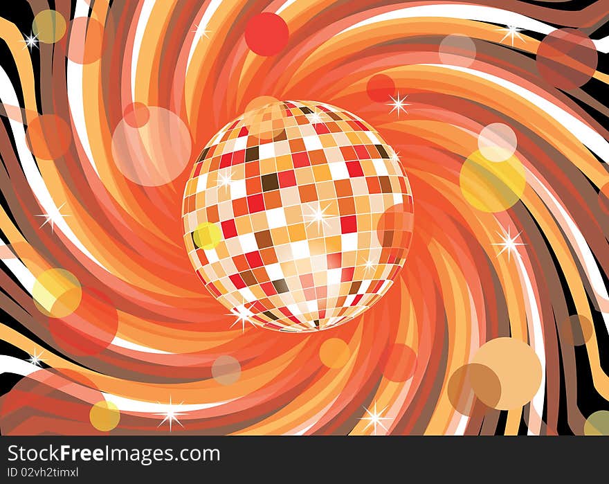 Disco Ball With Abstract Background