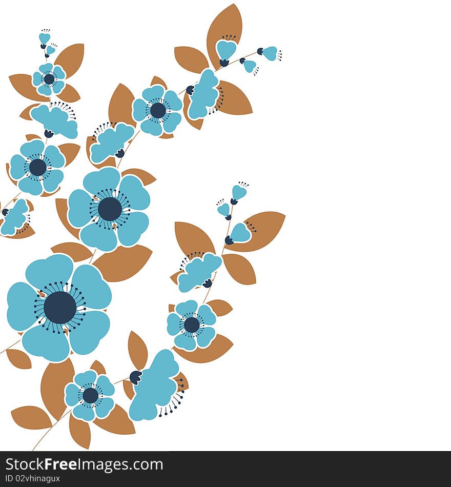 Floral style decorative vector illustration. Floral style decorative vector illustration