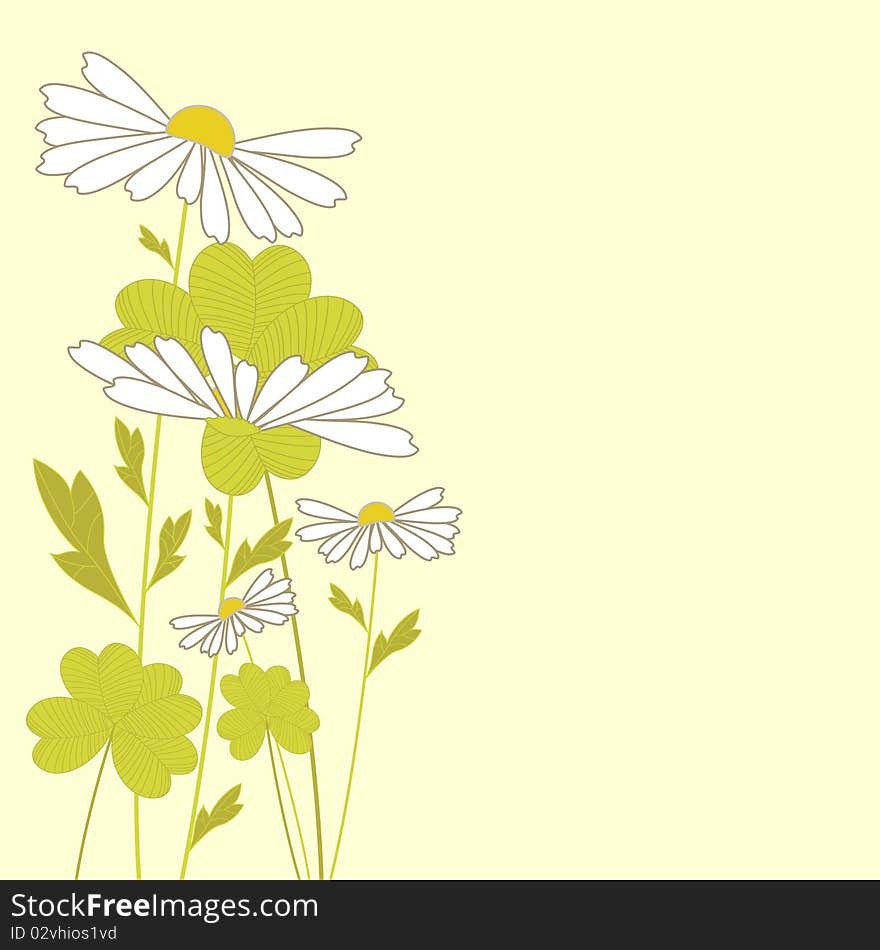 Floral style decorative vector illustration. Floral style decorative vector illustration