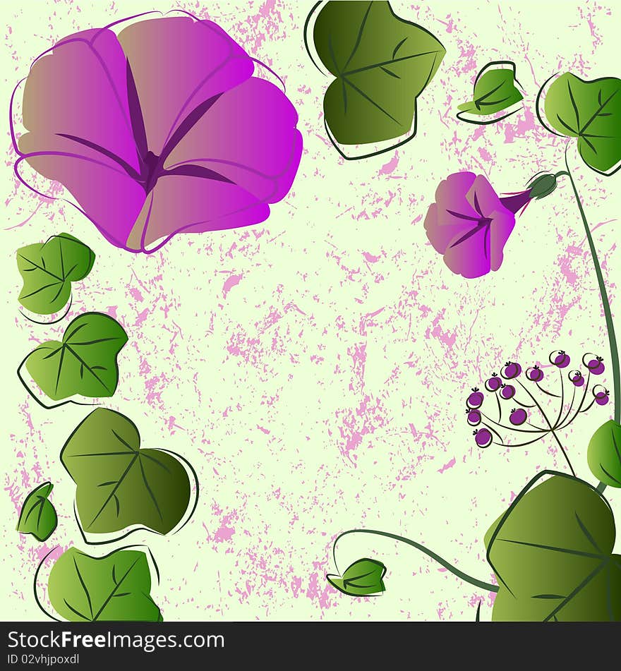 Floral style decorative background illustration. Floral style decorative background illustration