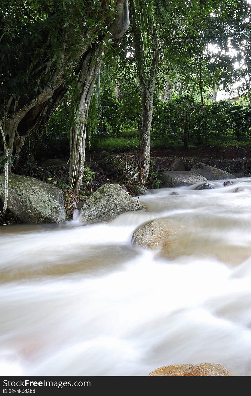 Beauty waterfall in the nature, Chiangmai, Thailand. Beauty waterfall in the nature, Chiangmai, Thailand