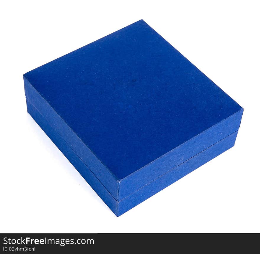 Blank Blue Box Isolated