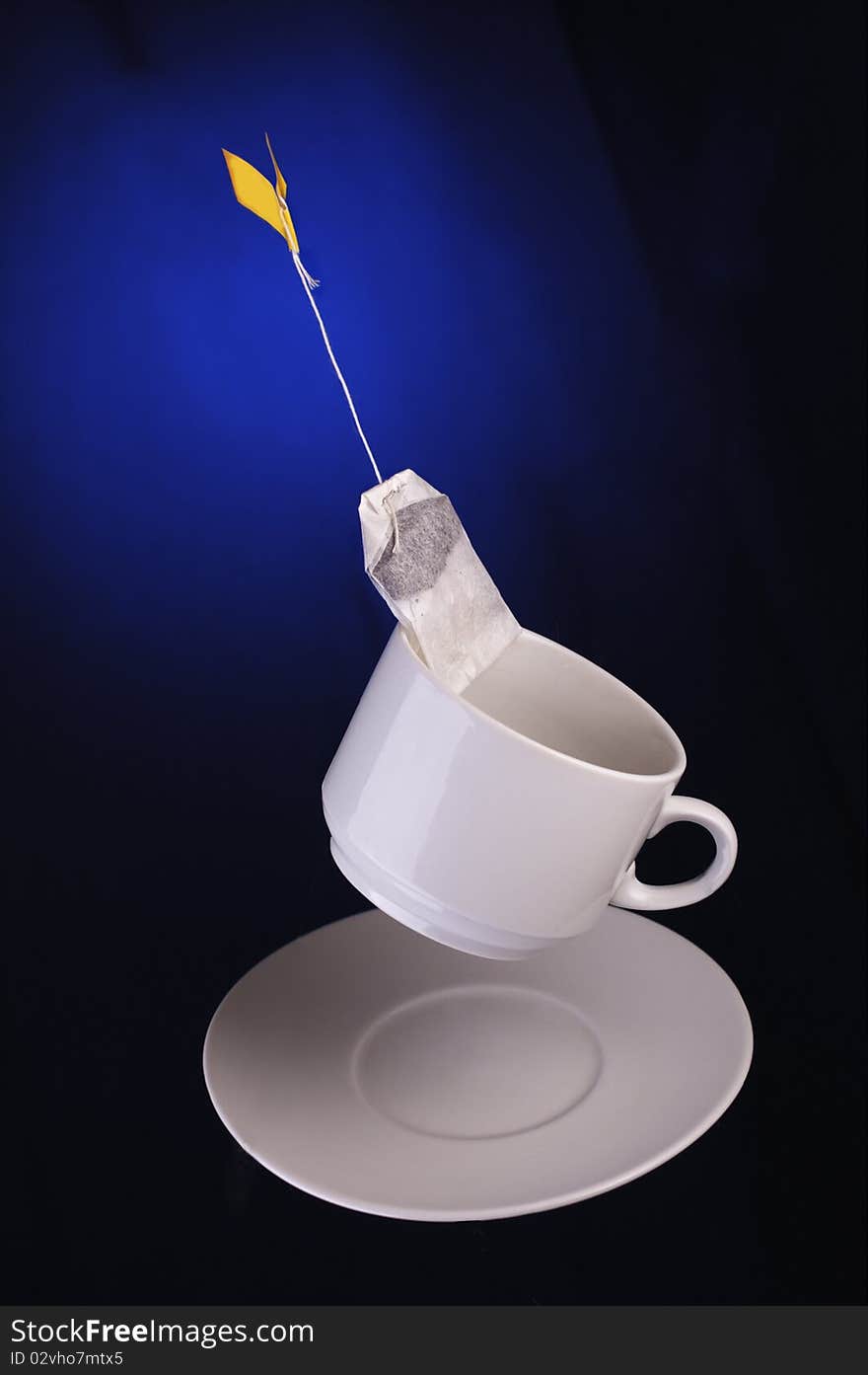 Tea bag and teacup