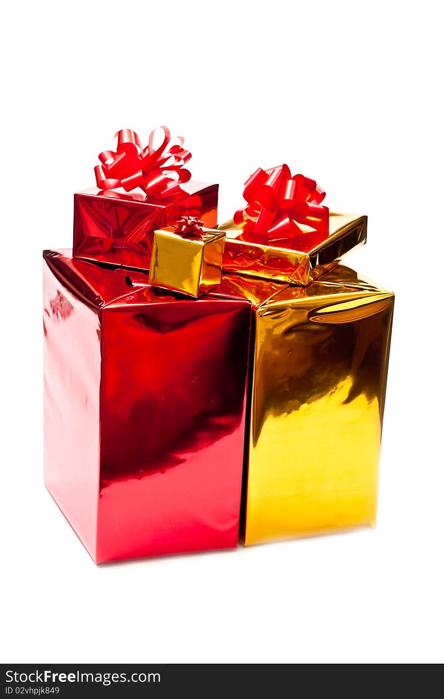 Yellow and red presents