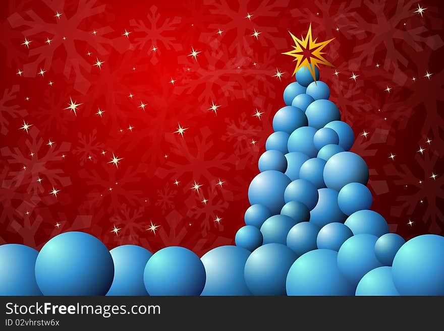 Graphic illustration of Christmas Tree