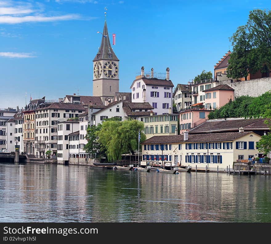 View of the Zurich donwtown (Switzerland, 2009)