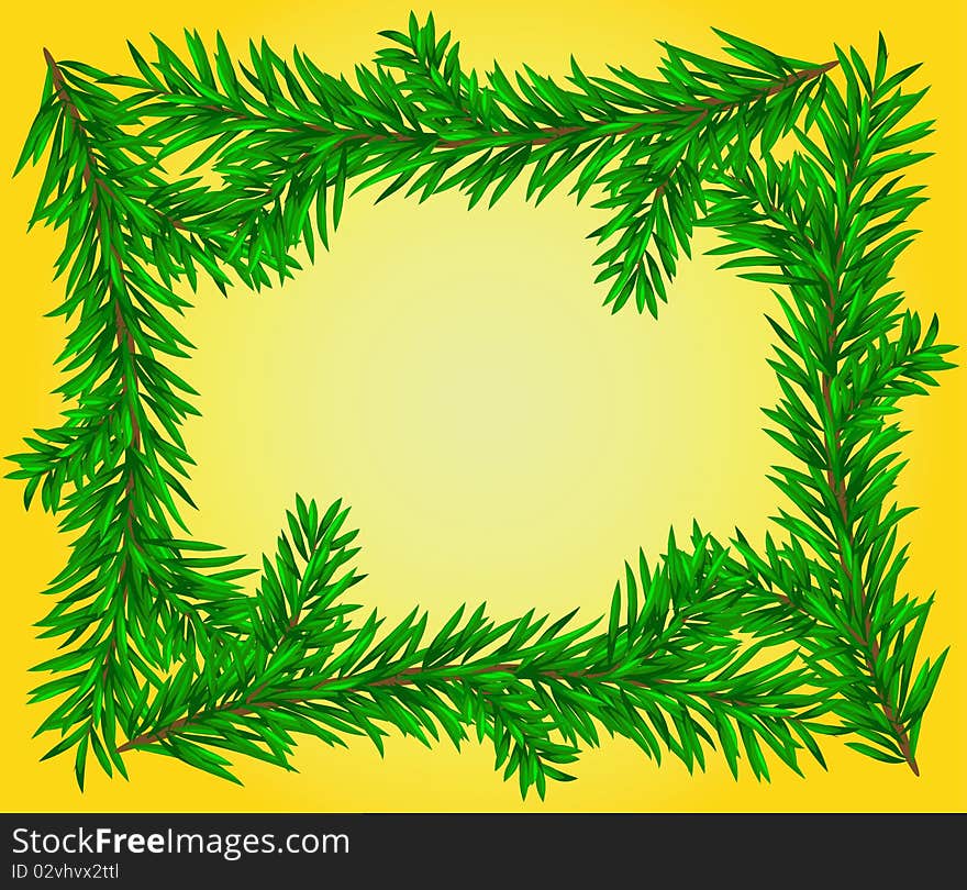 Background with branches of a fur-tree. Background with branches of a fur-tree