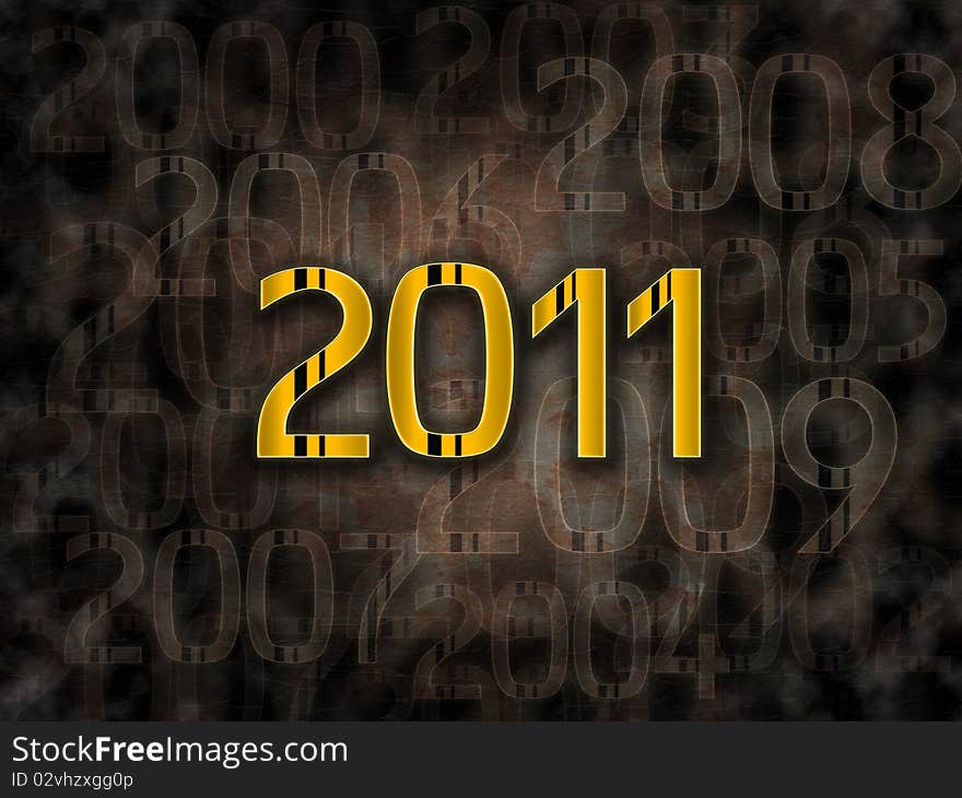 2011 year grunge background