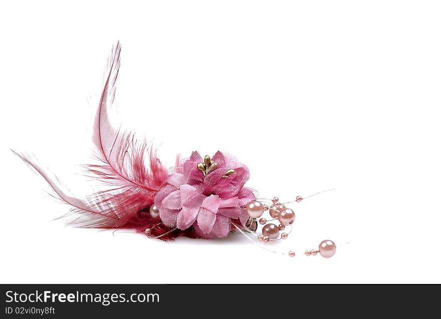 Beautiful hair clip isolated on white background.