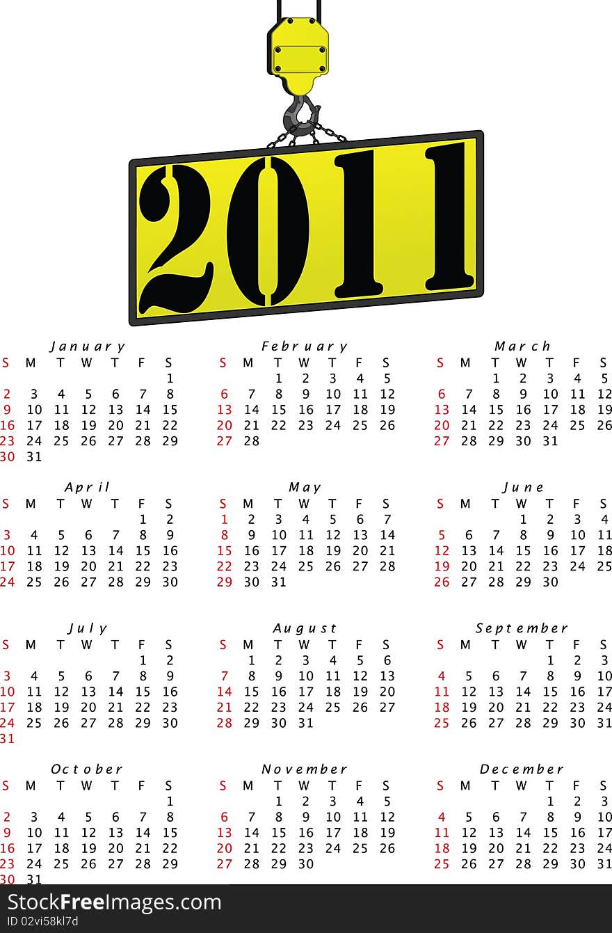 Vector Crane 2011 Calendar