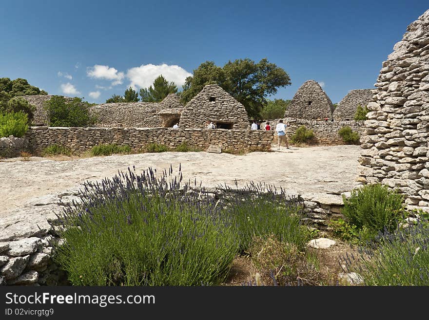 Village made of stones - bories, France