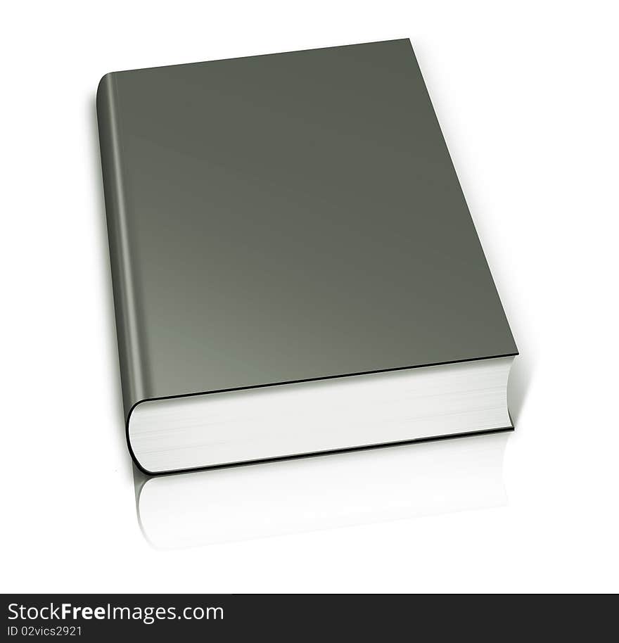 Blank paper book with fan pages and shadow  on white background. Blank paper book with fan pages and shadow  on white background