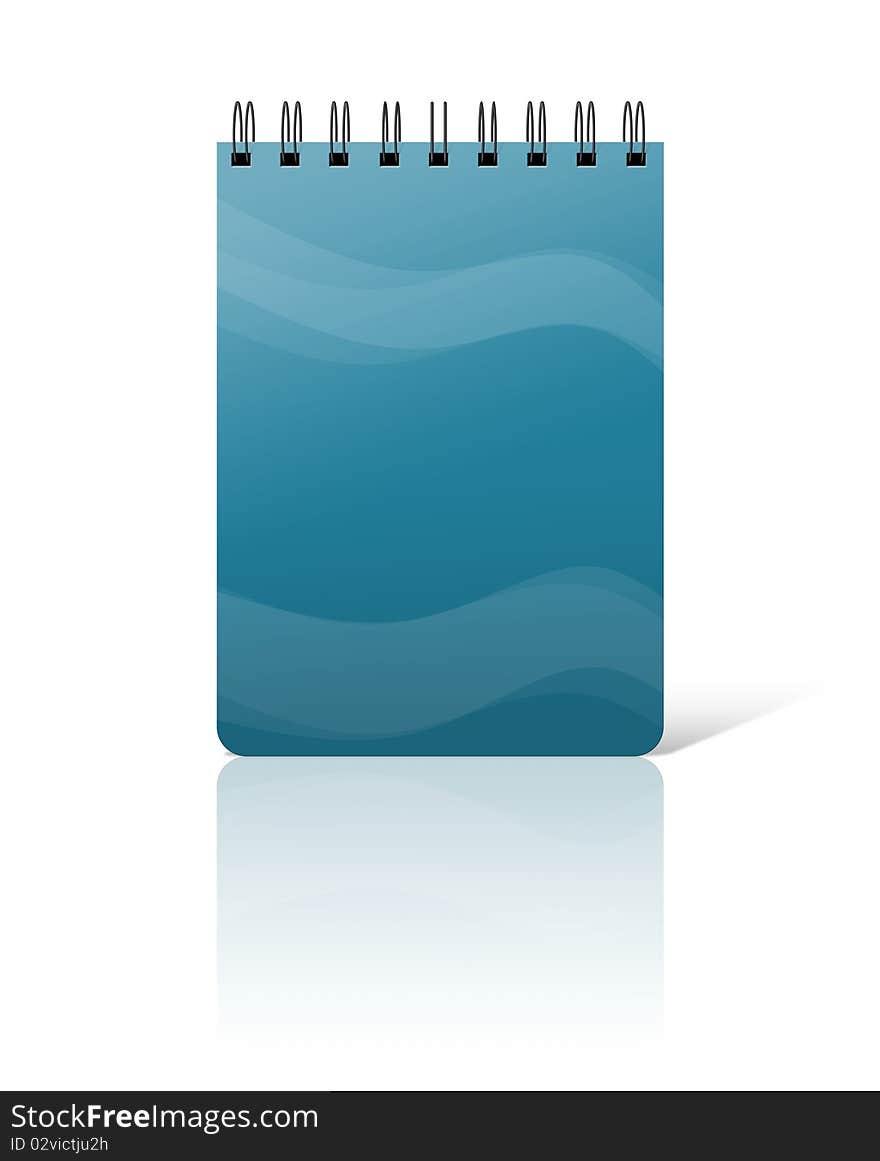 Blue notebook cover