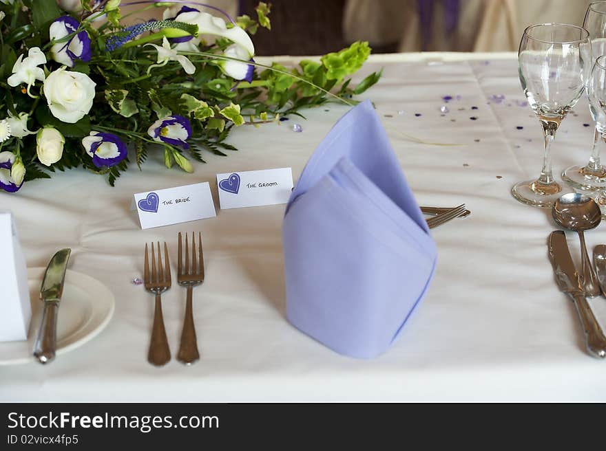 Table Setting At Wedding