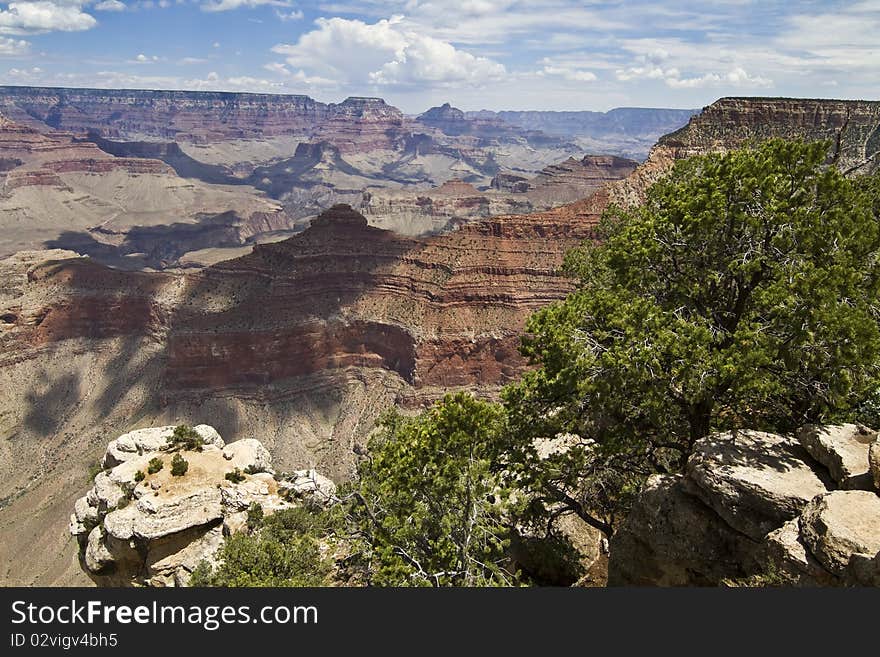 Clouds over grand canyon in arizona