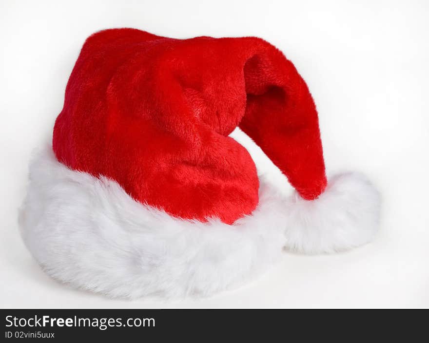 Santa's hat on white background. Santa's hat on white background